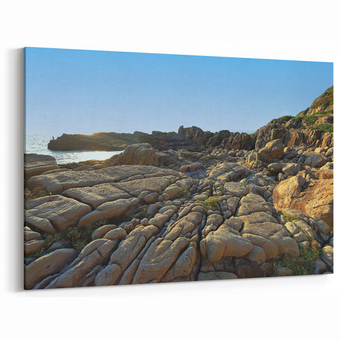 Rugged Beauty of Taiwan - Sunset Over Coastal Rocks