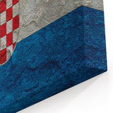 Croatian Flag Art - Textured Emblem Canvas Print