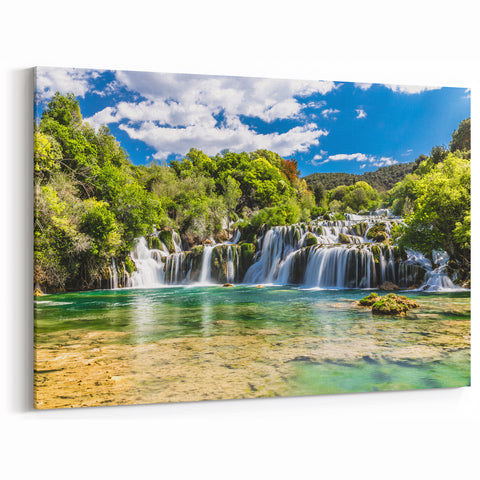 Croatian Nature Art - Tranquil Waterfall Landscape Print
