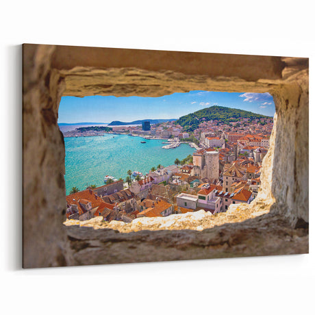 Adriatic Coast Art - Split Croatia Window View Print