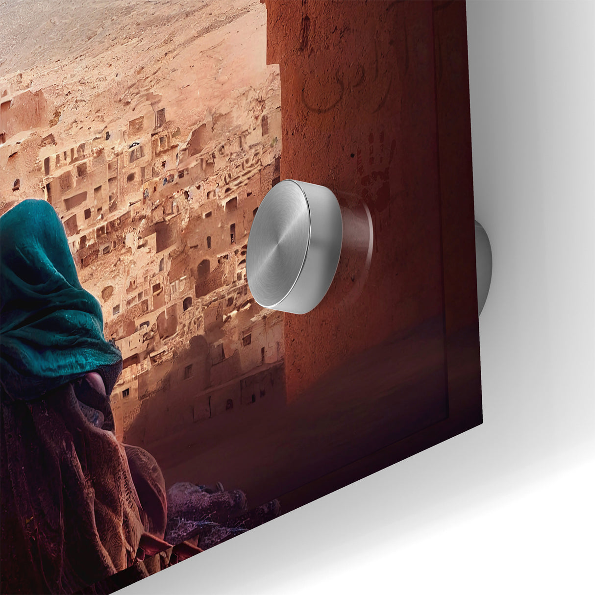 Afghan Woman in Ancient City Wall Art – Afghan Cultural Canvas Prints