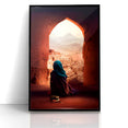 Afghan Woman in Ancient City Wall Art – Afghan Cultural Canvas Prints
