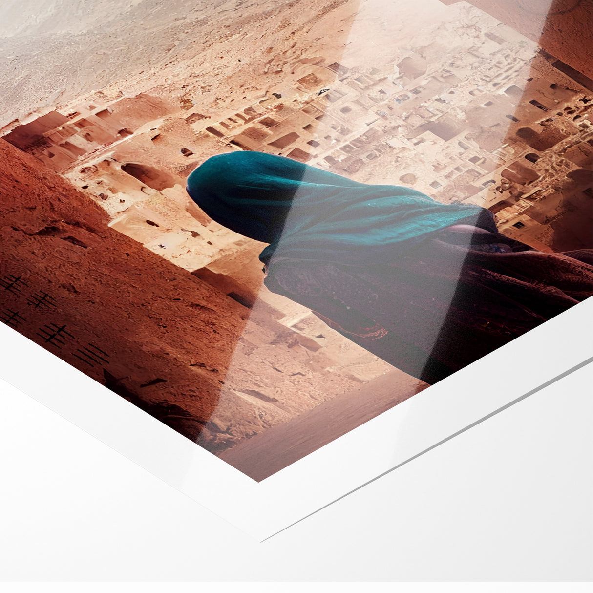 Afghan Woman in Ancient City Wall Art – Afghan Cultural Canvas Prints