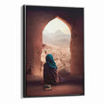 Afghan Woman in Ancient City Wall Art – Afghan Cultural Canvas Prints