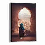 Afghan Woman in Ancient City Wall Art – Afghan Cultural Canvas Prints