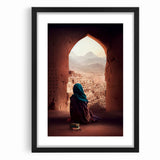 Afghan Woman in Ancient City Wall Art – Afghan Cultural Canvas Prints