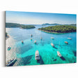 Adriatic Coast Art - Serene Croatian Marina Canvas