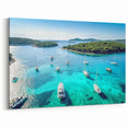 Adriatic Coast Art - Serene Croatian Marina Canvas