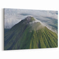 Majestic Costa Rican Volcano Aerial Canvas - Dramatic Landscape Art