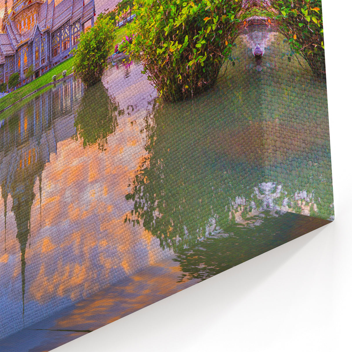 Sunset Reflections - Vietnam Temple Wall Art Scenery Print