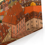 Czech Republic Wall Art – Scenic Czech Landscapes of Rooftop Views