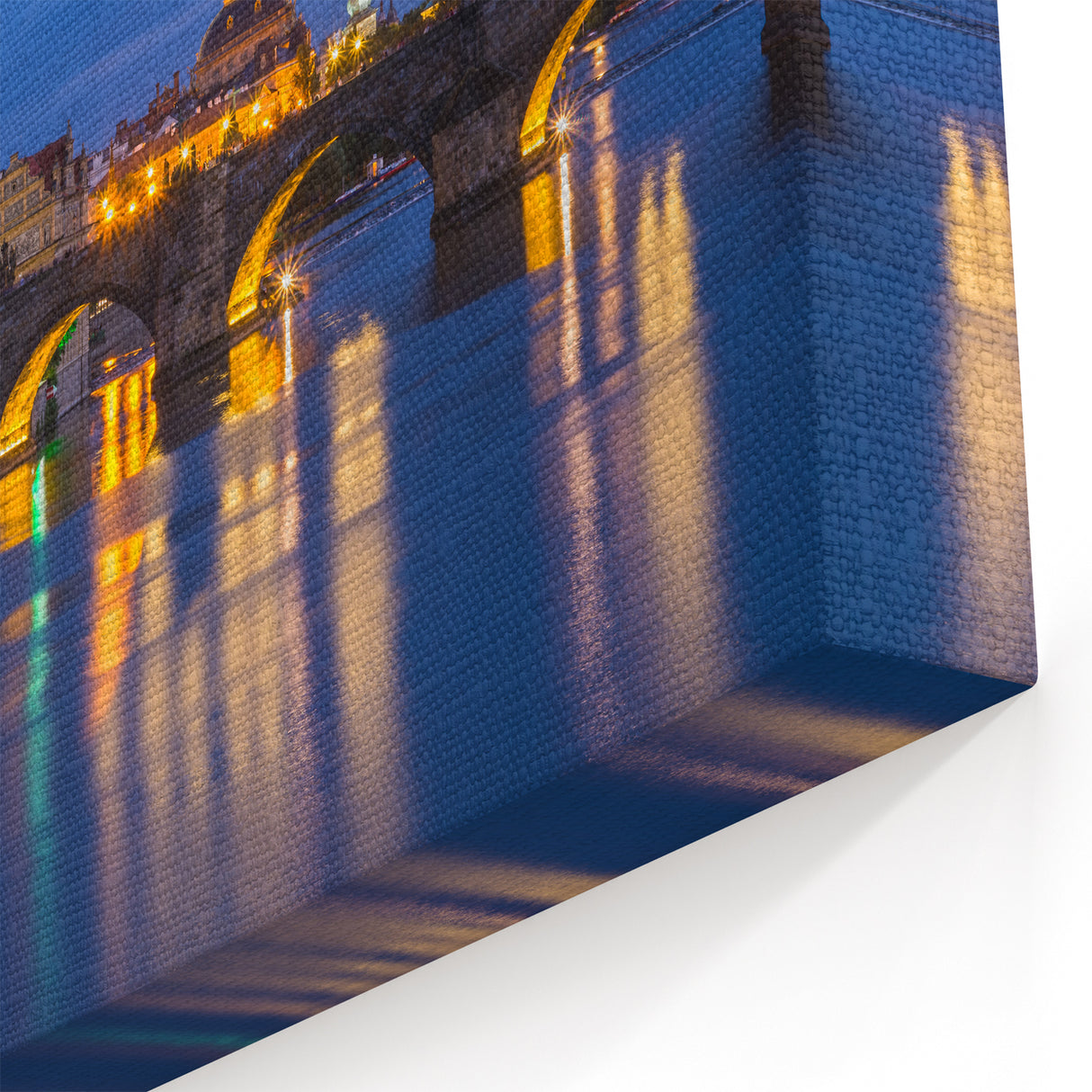 Prague Canvas Prints – Czech Republic Wall Art of Charles Bridge at Night