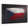 Czech Republic Photography – Czech Republic Flag Wall Art with Brushstroke