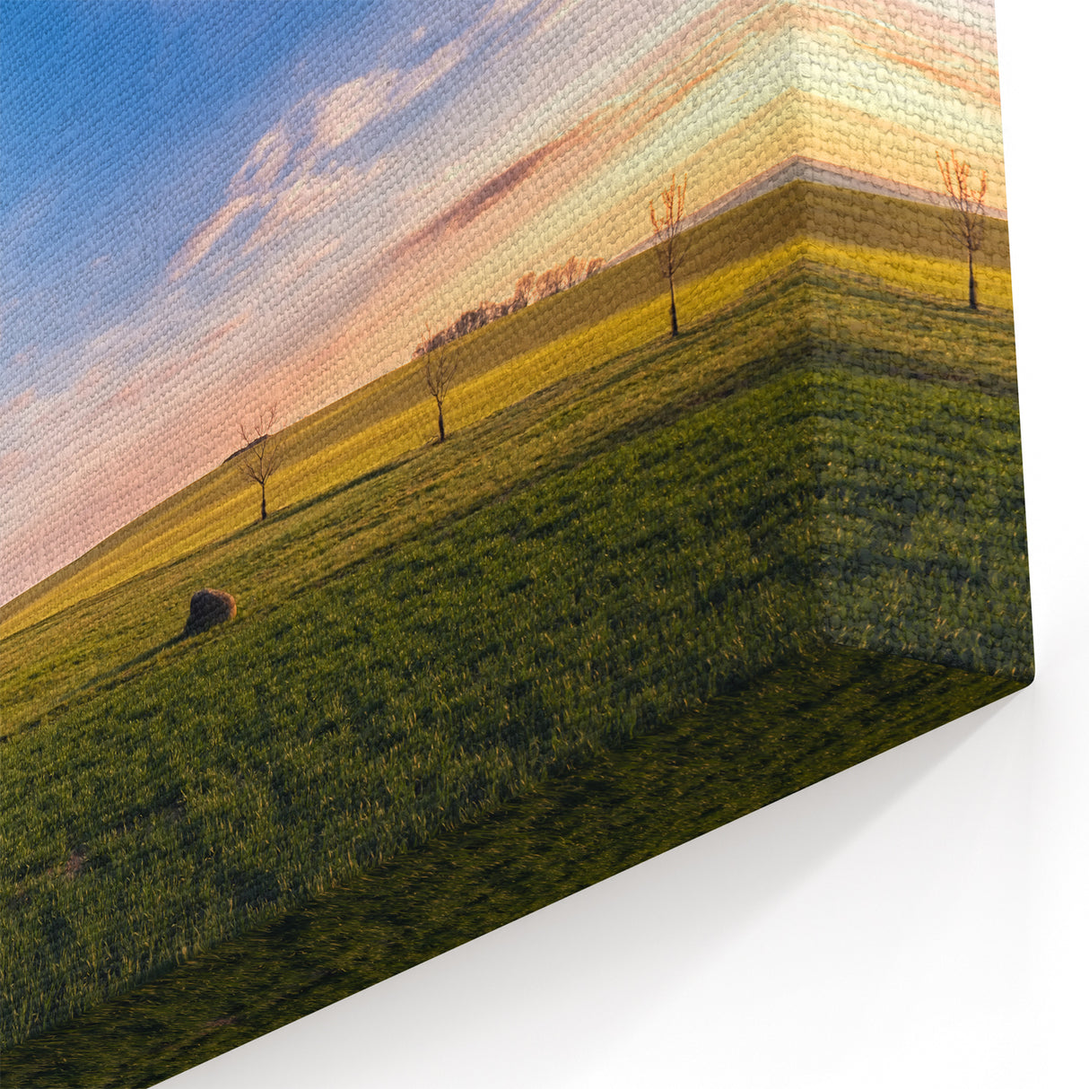 Czech Republic Wall Art - Historic Windmill at Sunset in Scenic Fields