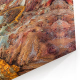 Colorful Iranian Landscape Art - Vibrant Mountains with Rugged Terrain