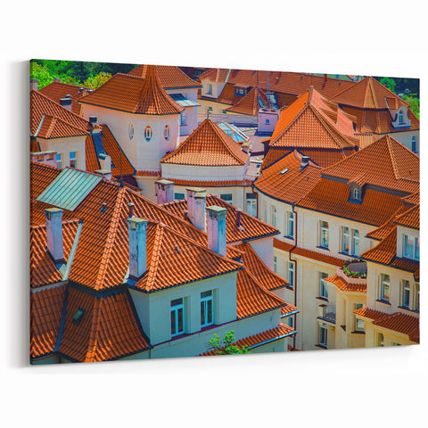 Scenic Prague Prints - Rooftop View of Czech Architecture