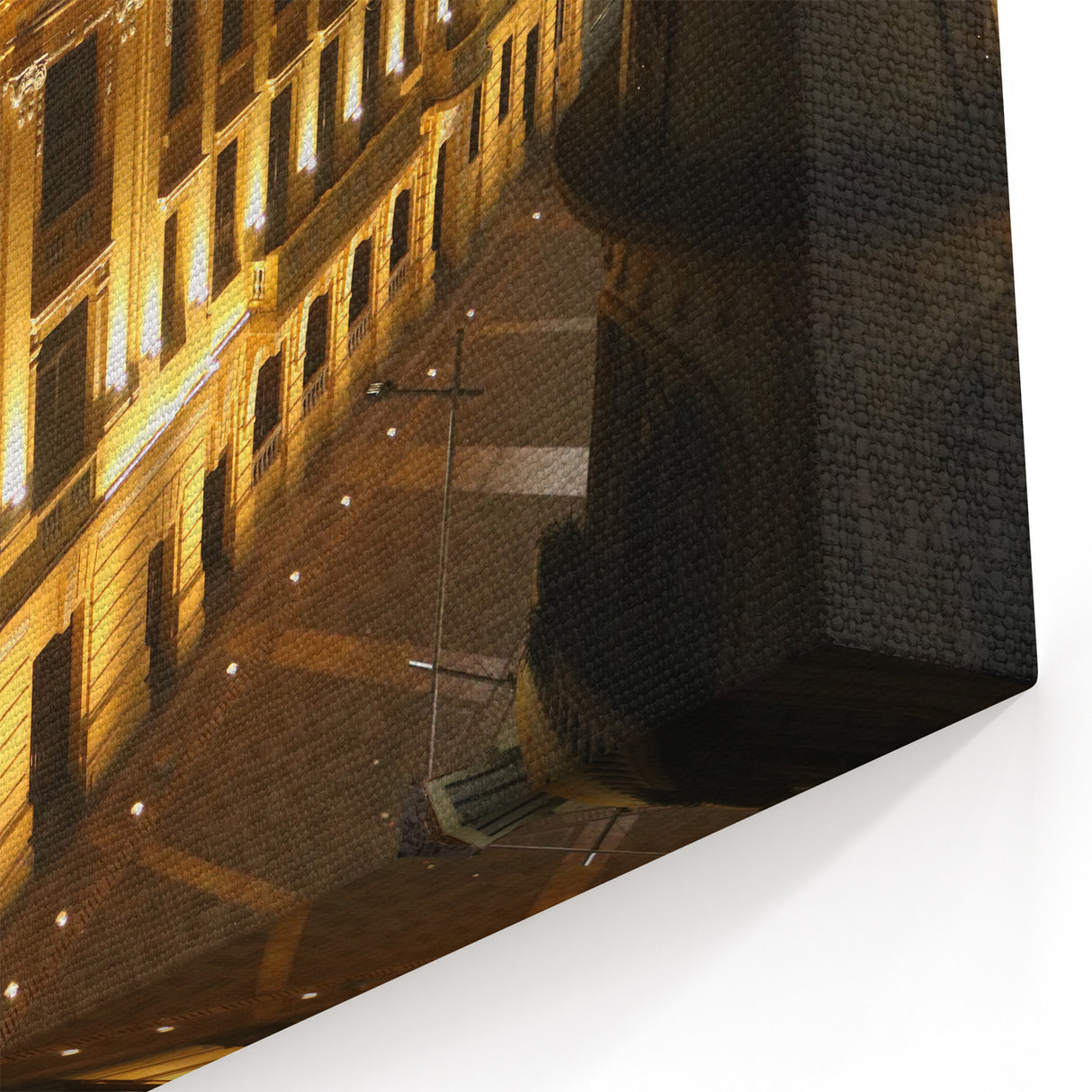 San Salvador Cityscape - Illuminated Theater Night Art