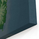 Saint Lucia Canvas Prints - Caribbean Island Topographic Map Decor