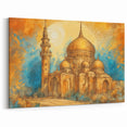 Golden Domes of Mesopotamia – Middle Eastern Mosque Wall Art