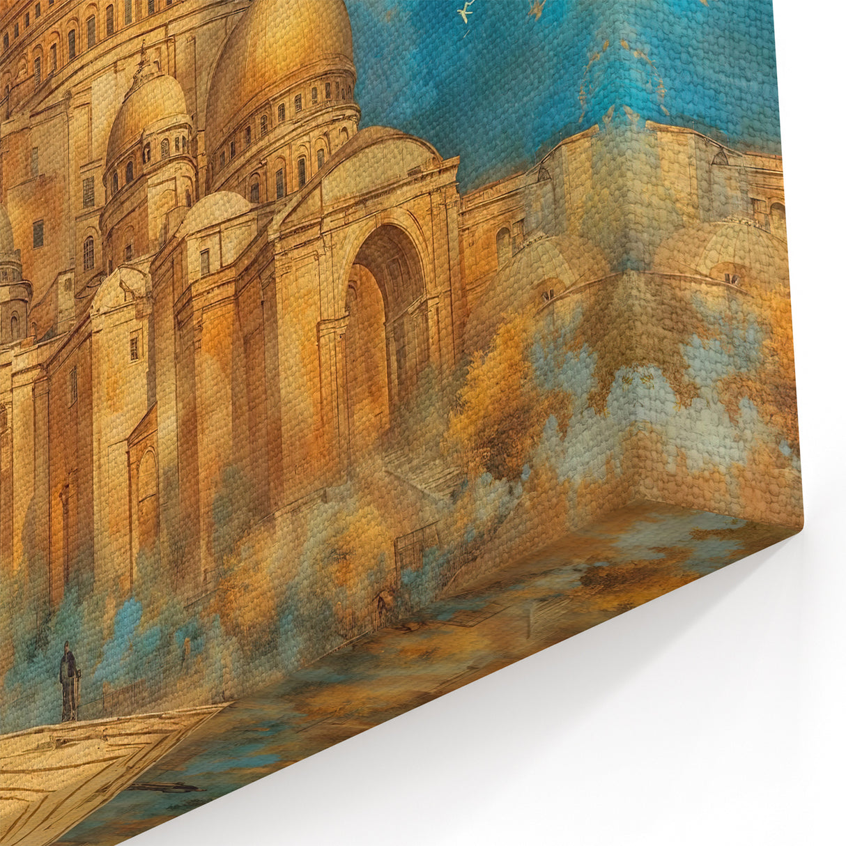 Golden Domes of Mesopotamia – Middle Eastern Mosque Wall Art