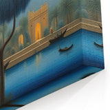 Mesopotamian River at Dusk – Middle Eastern Scenic Wall Art