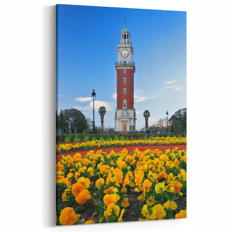 Buenos Aires Historic Tower in Bloom - Canvas Art Print