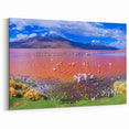 Panoramic Flamingo Lake Art - Colorful Bolivia Landscape