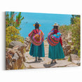 Bolivian Landscape Prints - Traditional Andean Women by Lake Titicaca