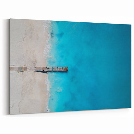 Tropical Island Decor - Tranquil Pier Panorama