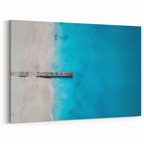 Tropical Island Decor - Tranquil Pier Panorama
