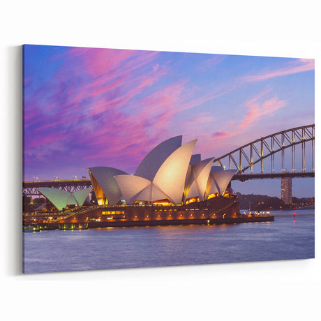 Sydney Skyline Canvas - Dusk Opera Art