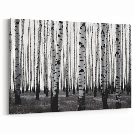 Colorado Aspen Forest Art - Black and White Aspen Forest with Bold Contrast