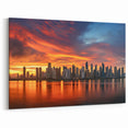 Crimson Skies - Panama Cityscape Sunset Art