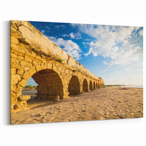 Middle Eastern Art – Ancient Aqueducts Israel Wall Art for Home Decor