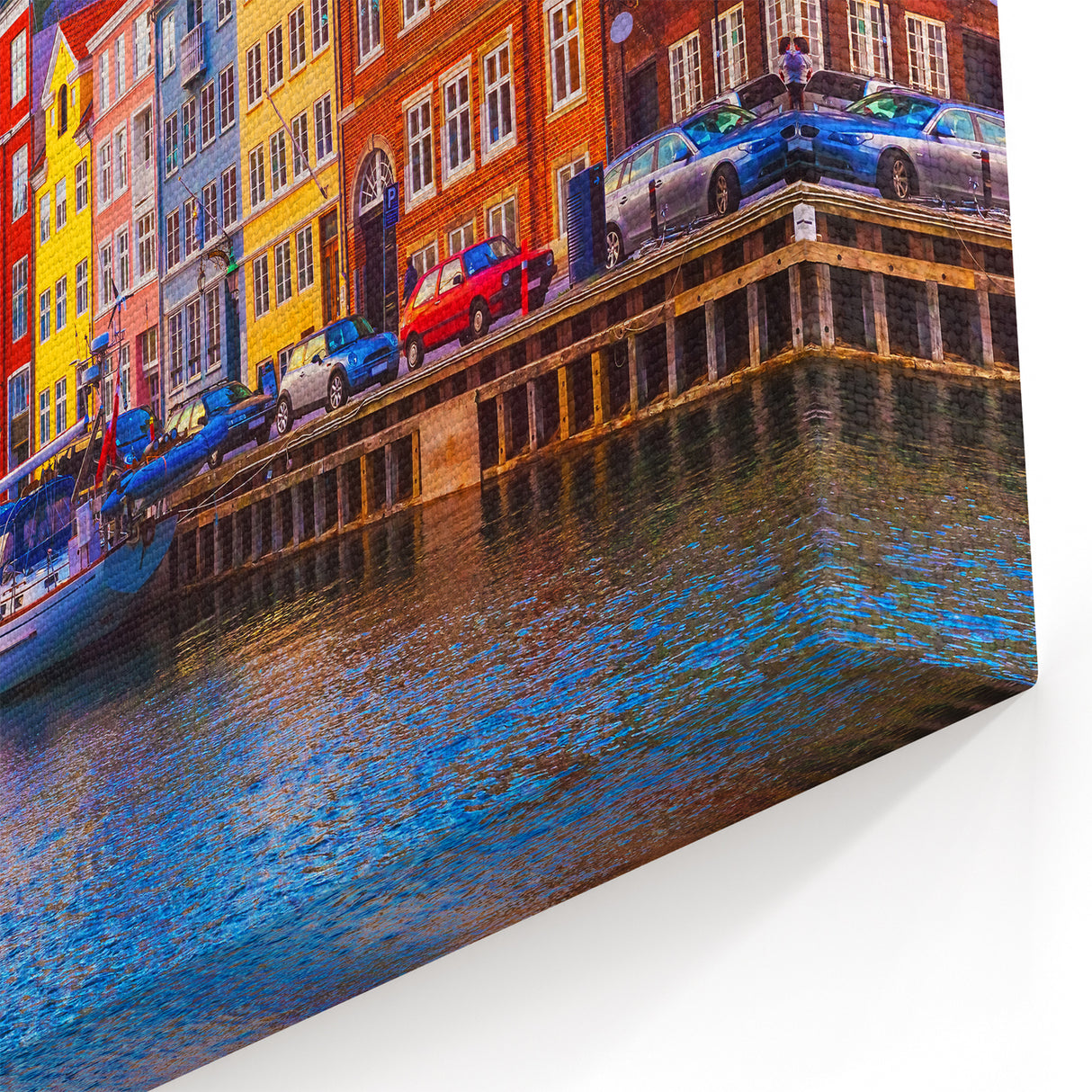 Copenhagen Canvas Prints - Danish Art Prints of Nyhavn Waterfront