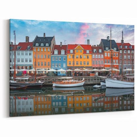Denmark Wall Art - Danish Art Prints of Colorful Nyhavn Reflections