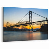 Sunset Silhouette - Brazilian Bridge Wall Art