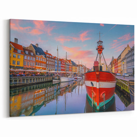 Copenhagen Canvas Prints – Danish Harbor View for Scandinavian Decor