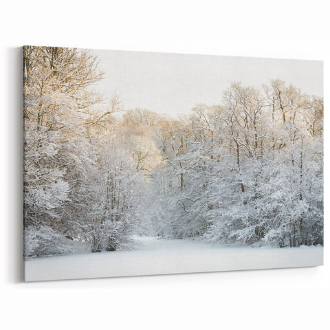 Nordic Nature Paintings – Scenic Winter Forest for Scandinavian Decor