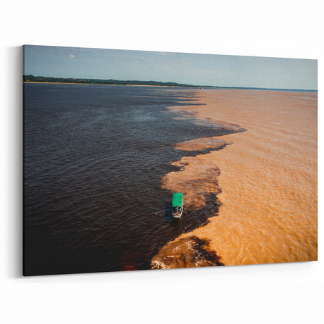 Amazon Rainforest Art - Unique Meeting of Waters Brazil Nature Print
