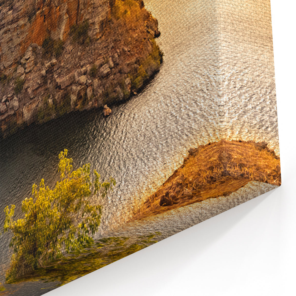 Serene River Cliffs at Sunset & South America Scenery Prints - Brazil Wall Art