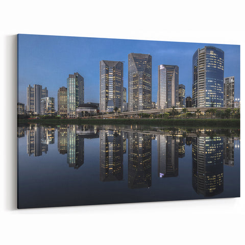 Brazilian Landscape Prints - Modern Skyline Reflections & City Wall Art
