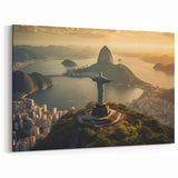 Christ the Redeemer Sunset – Iconic Rio de Janeiro Wall Decor and Brazil Art