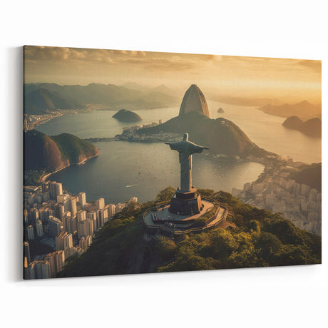 Christ the Redeemer Sunset – Iconic Rio de Janeiro Wall Decor and Brazil Art