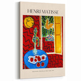 Matisse Canvas Wall Art - Red Interior Still Life Fauvism Art Print