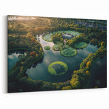 Denmark Wall Art - Scenic Aerial View of Danish Lakes and Gardens