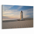 Denmark Wall Art - Solitary Lighthouse on Coastal Sand Dunes at Dusk
