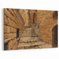 Old City Jerusalem Streets - Rustic Cityscape Canvas & Framed Wall Art
