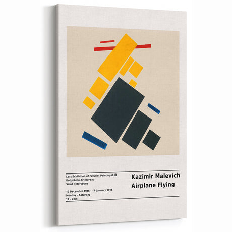Malevich Art - Suprematist Abstract Airplane Flying | Modern Wall Art