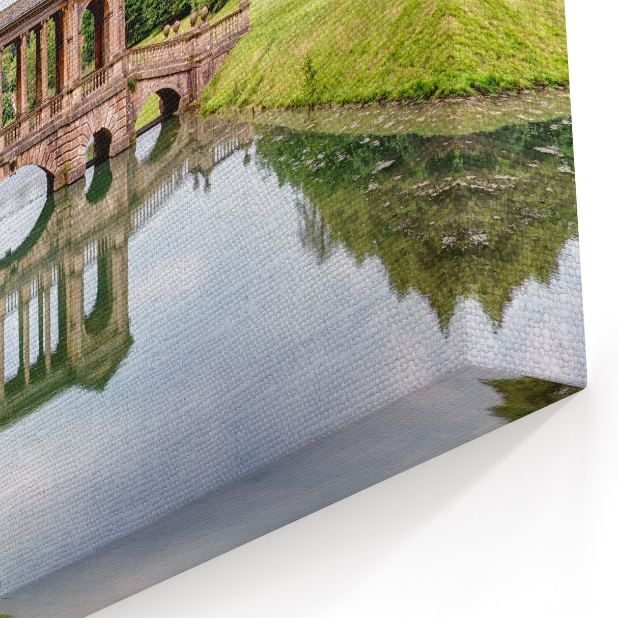 Georgian Bath Art - Palladian Bridge and River Reflection Wall Canvas
